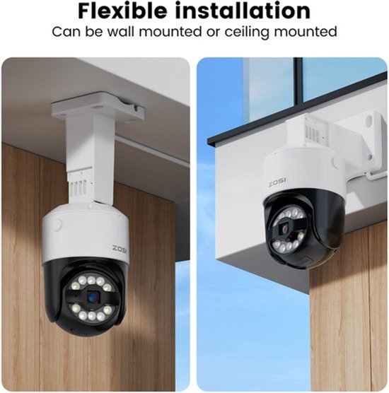 Beveiligingscamera 8MP 4K PoE Buitencamera - AI Detectie - 360° Pan/Tilt - IP Camera - Auto Track Bewaking