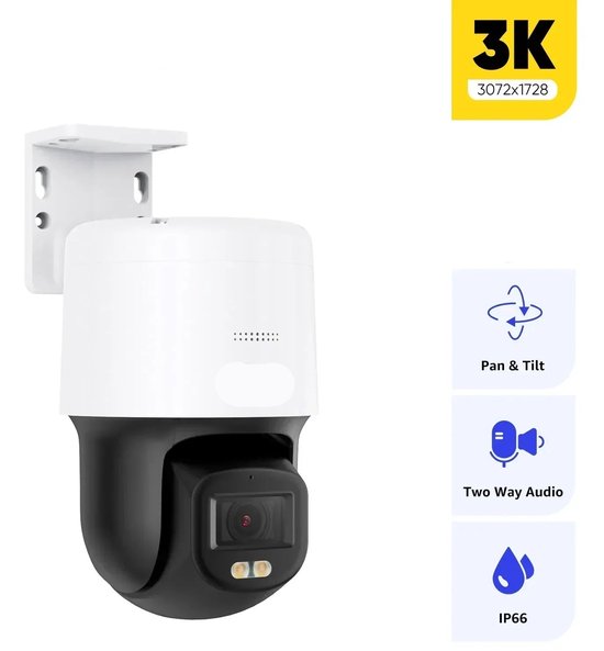 Beveiligingscamera - Beveiligingscamera Buiten - Buiten Camera met Nachtzicht - Buiten camera - Full Color Nachtzicht - IP66 Weerbestendig - 2.8mm Lens van FIYU