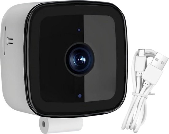 Beveiligingscamera Binnen - Slimme Camera Huis - Woning Bewaken - AI-Detectie Mensen - 53 x 42 cm - Wit