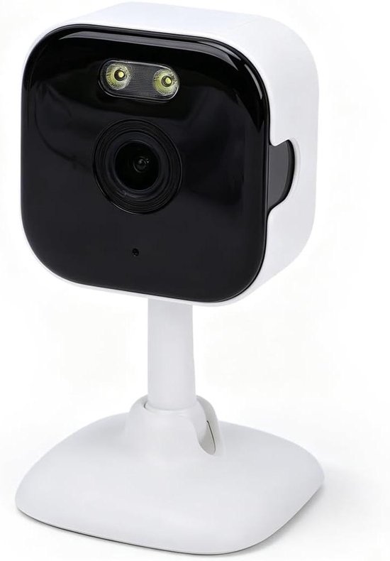 Beveiligingscamera Binnen - Thuiscamera Monitor - Huisdieren Monitoren - AI Gezichtsherkenning - 12 x 10 x 5 cm - Wit