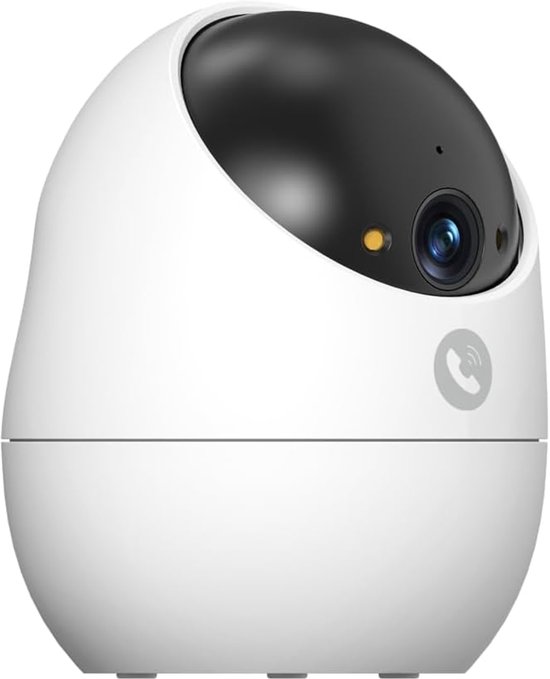 Beveiligingscamera Binnen - WIFI Camera - Huisbewaking - 360 Graden Dekking - 3K Resolutie - Wit