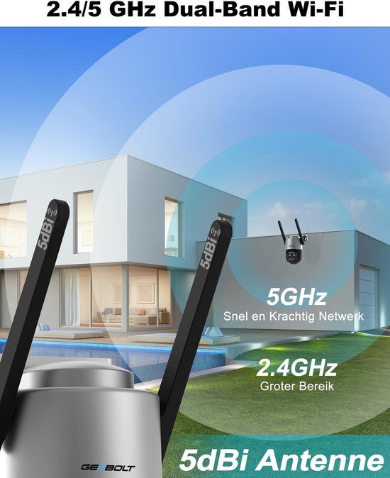 Beveiligingscamera Buiten 2.5K Dubbele Lens - 10X Hybride Zoom - 4 MP Resolutie - Metalen Behuizing - Voor Garage En Buiten