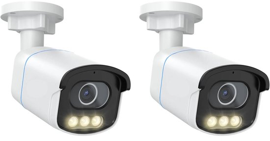 Beveiligingscamera - Buiten Camera met Nachtzicht - Camerabewaking - 2-Pack - 5MP 3K - PoE - IP Camera - AI Personen - Voertuigen Detectie - Ingebouwde Microfoon - 4500K Warm Licht - Waterdicht IP66 - 330x330x83mm van Reolink