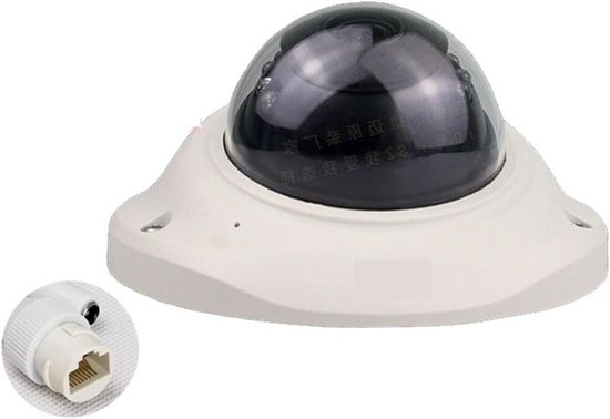Beveiligingscamera Buiten - IP Camera Koepel - Huis Bewaken - H.265+ HD Opname - 1080p Groothoek - Metaal Grijs
