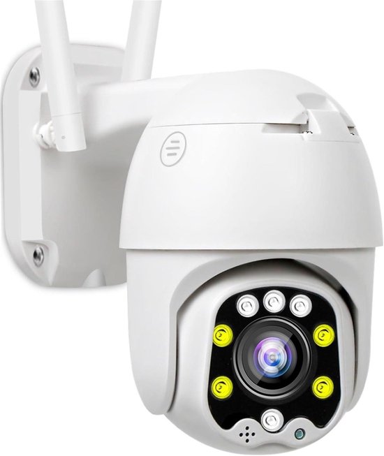 Beveiligingscamera Buiten - IP Camera PTZ - Toezicht Thuis - 5x Optische Zoom - Full HD 1080P - Wit
