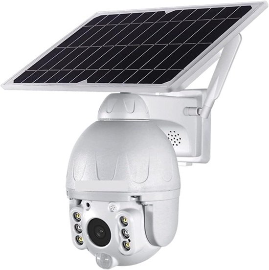 Beveiligingscamera Buiten - Wekker Camera - Huis Beveiligen - Draadloos Met Solar - 2MP HD - Zwart