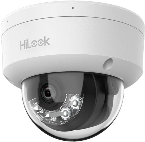 Beveiligingscamera Dome - IP Camera - Toezicht Binnen Buiten - ColorVu 24/7 Kleurenbeeld - 4 MP - Wit