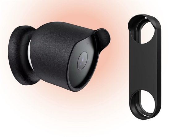 Beveiligingscamera Hoes - Deurbel + Cam Batterij Hoes - Zwart - Google nest video deurbel batterij - Google nest - beschermhoes - anti regen - helder zichtvideodeurbel beschermer - videodeurbel hoes- videodeurbel cover - videodeurbel bescherming van Merkloos
