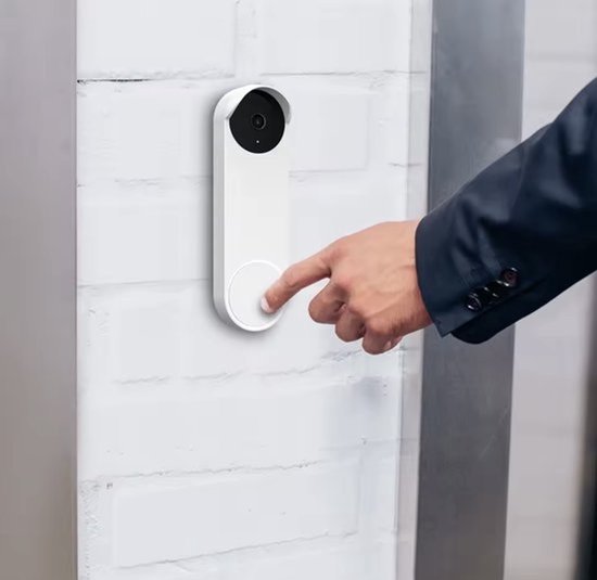 Beveiligingscamera Hoes - Wit - Google nest video deurbel batterij - Google nest - NIET op netvoeding / NIET bedraad- beschermhoes - anti regen - helder zichtvideodeurbel beschermer - videodeurbel hoes- videodeurbel cover - videodeurbel bescherming -