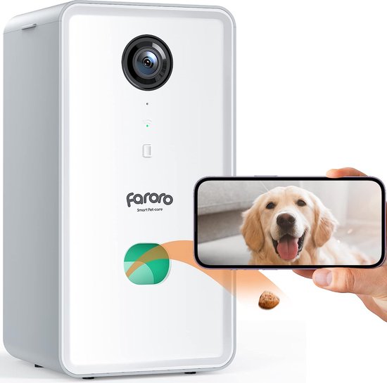 Beveiligingscamera - Huisdier Camera - Babyfoon - Honden Camera - Pet Cam - 1080p Full HD - Wifi - Bluetooth - 2-weg Audio - Nachtmodus - Bewegingsregistratie - Blaf Waarschuwing - Lekkernij Uitgave - Met App - Huisbeveiliging van Watrice