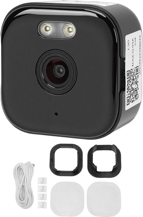 Beveiligingscamera - Raamcamera - Thuisbewaking - AI 2K Kleur - 1.8m Kabel - Wit
