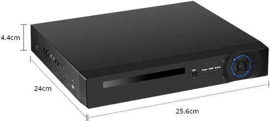 Beveiligingscamera Recorder - 4-Kanaals PoE NVR 5MP - H.265 Video Compressie - Ethernet Aansluiting - Voor IP-Camera's