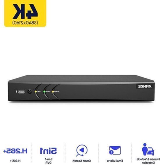 Beveiligingscamera Recorder – CCTV Systeem – Videobewaking – Surveillance Kamera – Bewakingscamera – 8 Kanaals 4K 8MP Opname – Deep Learning Bewegingsdetectie