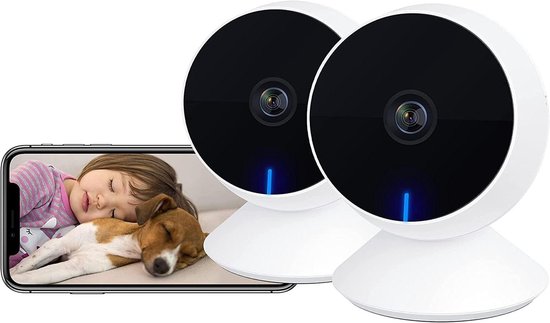 Beveiligingscamera Set - Indoor Camera - Huis Bewaken - Full HD 1080P - 2 Stuks - Wit