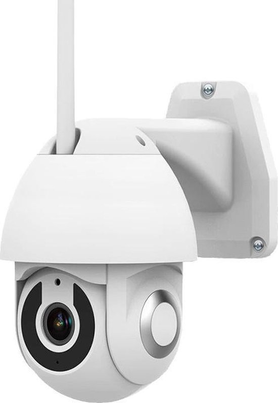 Beveiligingscamera - Voor buiten - 360 graden - 1080P Full HD - Wit van Merkloos