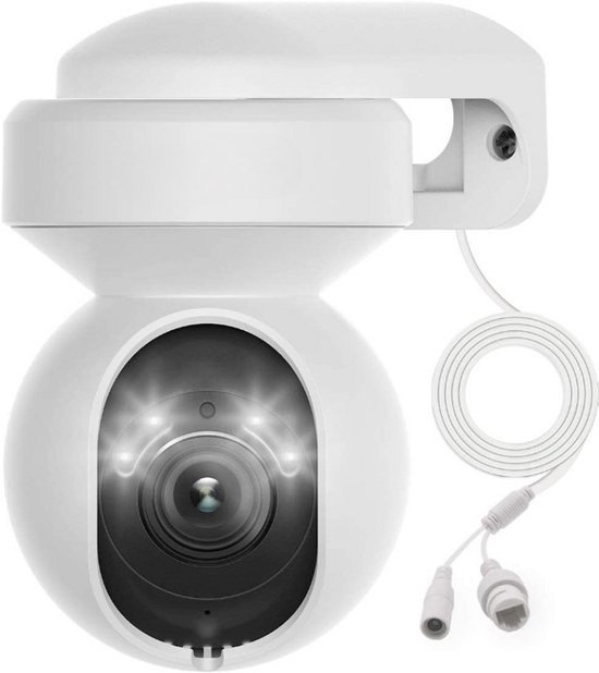 Beveiligingscamera - Wifi-beveiligingscamera - Camerabewaking - Draadloos - voor Buiten - 2.4 & 5GHz - 5MP - CCTV-camera - met AI-detectie van Mens - Huisdier - Automatisch Volgen - 3x Optische Zoom - Oudere Huisdieren - Tweerichtingsgeluid - Wit