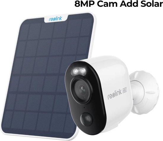 Beveiligingscamera - Zonne-energie Draadloze - Zonne Energie Gevoed - met zonnepaneel - Wit - beveiligingscamera buiten - beveiligingscamera's - Met nachtzicht van Merkloos