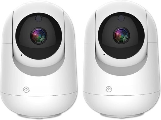 Beveiligingscamera's - Draadloze IP-camera Set met 2,4GHz/5GHz WLAN, 355° Pan/80° Tilt, Twee-Weg Audio, IR-Nachtzicht, Bewegingsdetectie, en Compatibiliteit met Alexa/Google Home van Merkloos
