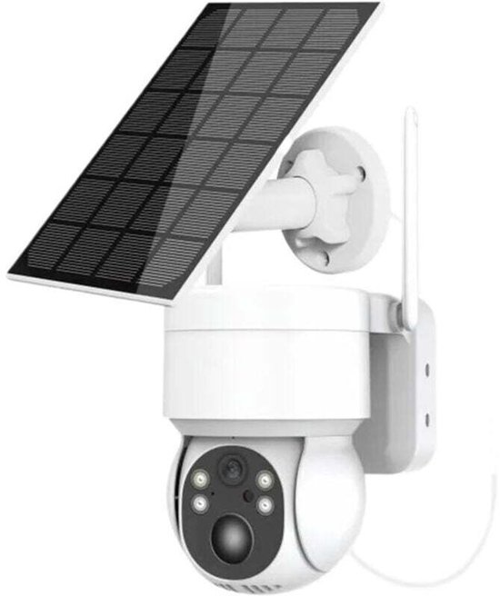 Beveiligingscamera's voor buiten, draadloze HD-camera's op zonne-energie, PTZ IP-camera's met zonnepanelen en oplaadbare batterijen, 4MP CCTV-videobewakingscamera's geschikt voor woningen, opritten en gangen.