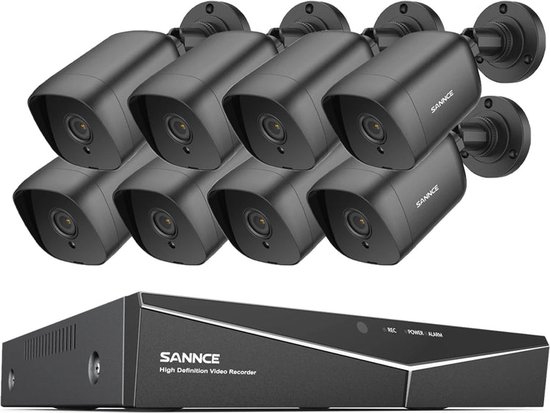 Beveiligingscamerasysteem - 5MP - Openlucht - Bewakingscamera - Beveiligingscamera - Beveiligingscamerasysteem - 8 stuk - NTSC,PAL - Zwart van Lorex