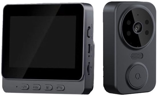 Beveiligingsvideodeurbel, wifi-camera, voorzien van een 4,3-inch IPS-scherm, tweeweg video-intercom, draadloze deurbel.