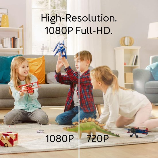 Bewakingscamera 1080p Full HD Resolutie Nachtzicht 360 ° Persoon Detectie Motion Tracking Panoramisch Weergave 2-weg Audio - WiFi IP Camera van Merkloos