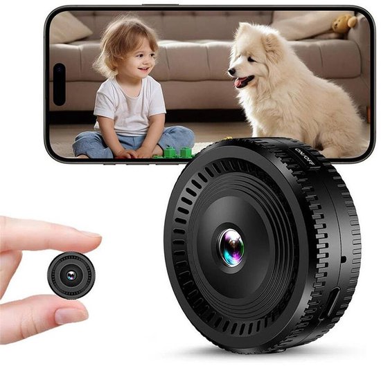 Bewakingscamera, 1080P HD Wi-Fi-camera, huisdierbeveiligingscamera, mini verborgen camera met nachtzicht en bewegingsdetectie. van Sanbo.
