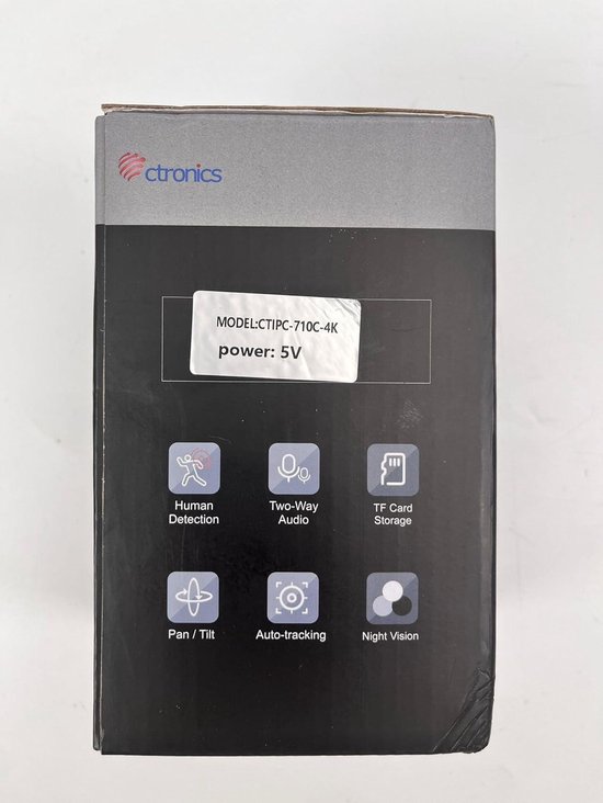 Bewakingscamera 3MP 360 graden PTZ IP-camera voor binnen met app - persoonsdetectie - bewegingsdetectie - auto-tracking - IR-nachtzicht 20 m - 2-weg audio van Merkloos