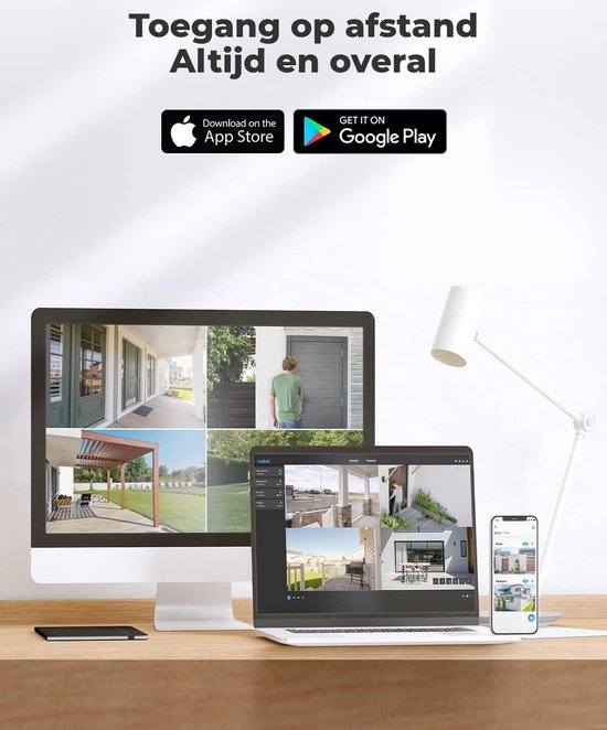 Bewakingscamera 5MP Super HD met persoons-voertuigdetectie en microSD kaartsleuf - IP67 waterdicht - 30m IR nachtzicht - RLC-520A 2 Pack van Reolink