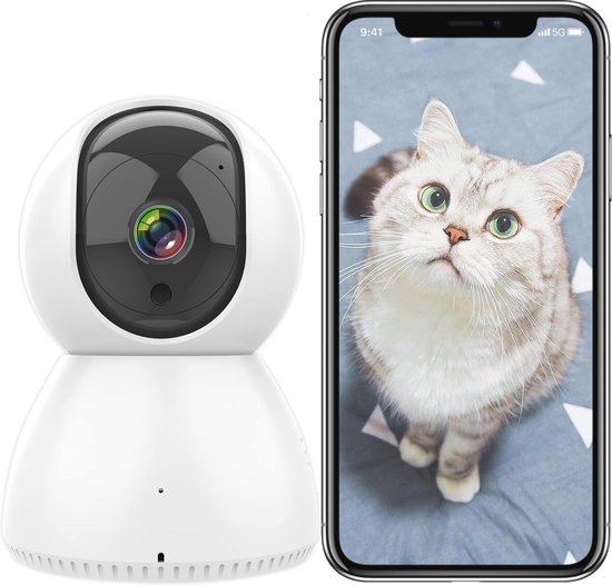 Bewakingscamera met 1080p FHD, Nachtzicht, Bewegingsdetectie en 2-weg Audio - Compatibel met Alexa en Google Home van EZVIZ