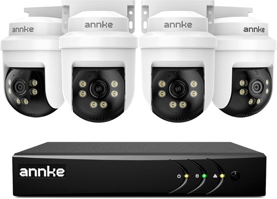 Bewakingscamera Set - Beveiligingssysteem Audio - Huis Beveiligen - KI Personen Voertuig Herkenning - 4 Camera's - Wit