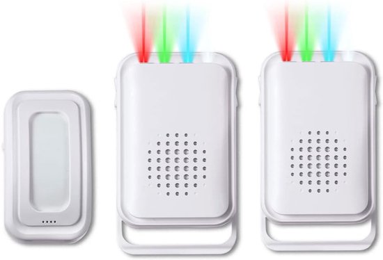 Bewegingssensor Detector Deurbel voor Business Store Entry Alert, Welkom Zoemer Monitor Deurbel Alarm voor Ouderen Thuis (1 Sensor en 2 Ontvanger)