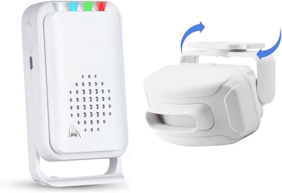 Bewegingssensor Deurbel met Ontvanger voor Winkels en Huizen, Welkom Alarm voor Ouderen en Toegangscontrole (1 Sensor & 1 Ontvanger)
