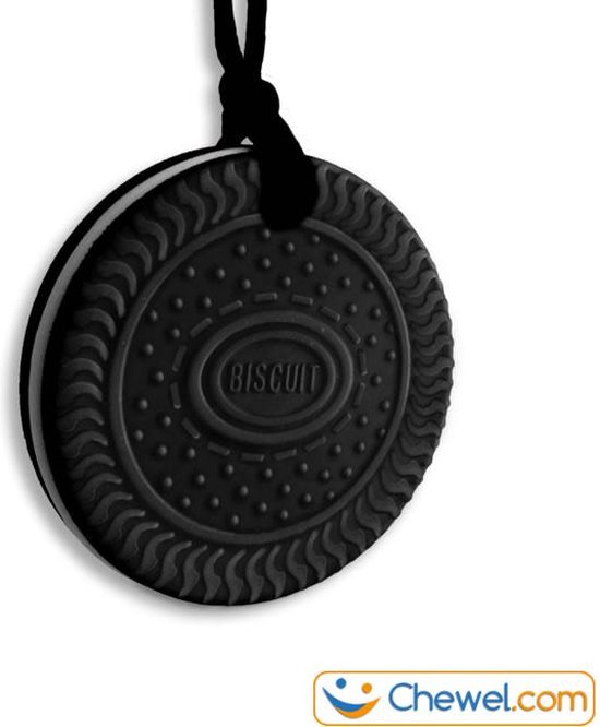 Bijtketting Kauwketting | Koekjes! | 4 kleuren | Zwart | Chewel ® van Chewel®