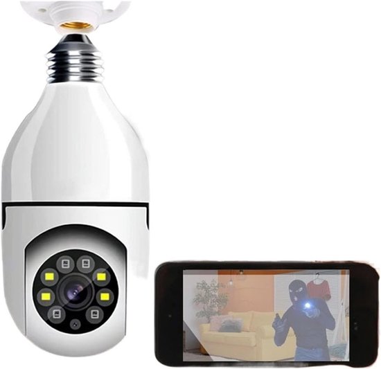 Binnen Camera - Thuis Camera - Huis Bewaken - 360 Panoramisch - 1080p Resolutie - Wit