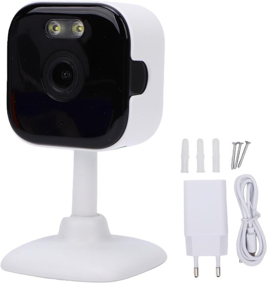Binnencamera - Beveiligingscamera - Huisdier Baby - AI Bewegingsdetectie - 2K HD Resolutie - Wit