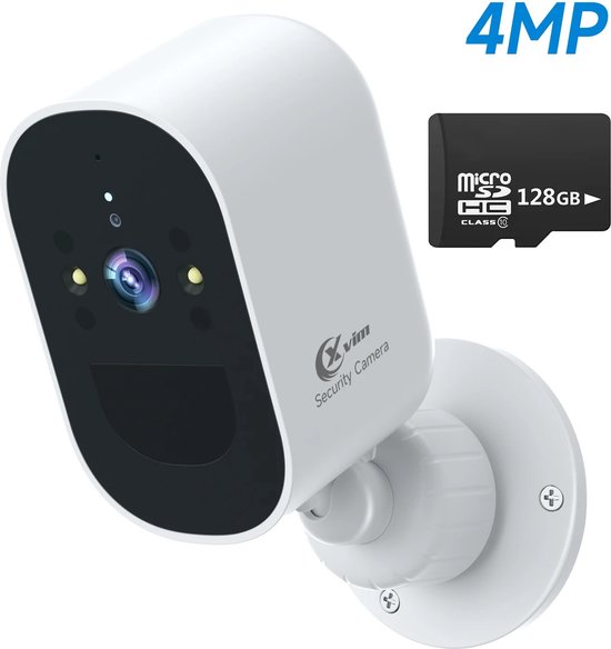 Bolmans - Beveiligingscamera's - Beveiligingscamera Binnen - Beveiligingscamera Draadloos Buiten - Buiten Camera met Nachtzicht - Incl. Geheugenkaart, Bewegingsdetectie, Alarmfunctie, App Functi van Bolmans