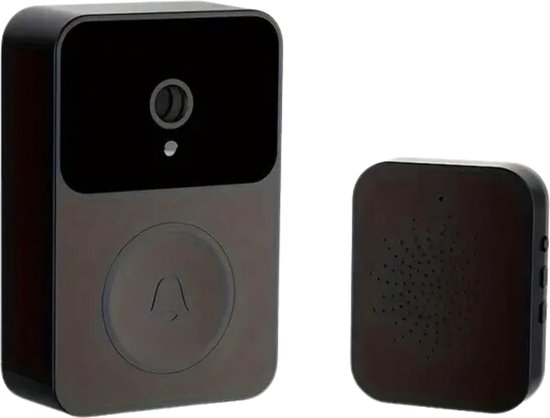 Bovista Video Deurbel - Deurspion Met Camera En Wifi - Videodeurbel - Draadloos - Deurbel (t-ring geluid) - Camera - Buiten - Nachtzicht - Zwart van Merkloos
