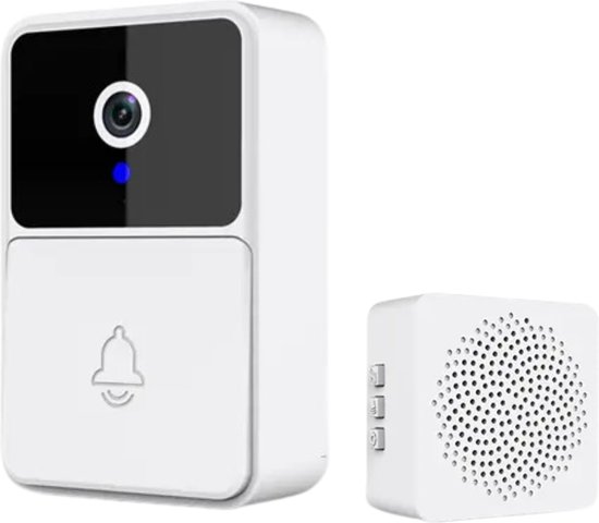 Bovista Video Deurbel - Deurspion Met Camera En Wifi - Videodeurbel - Draadloos - Deurbel (t-ring geluid) - Camera - Buiten - Oplaadbaar - Thuis - Wit van Merkloos