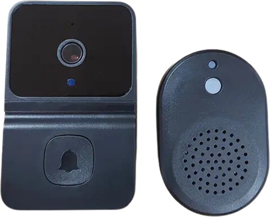 Bovista Video Deurbel - Deurspion Met Camera En Wifi - Videodeurbel - Draadloos - Deurbel (t-ring geluid) - Camera - Buiten - Slimme Deurbel - Zwart van Merkloos