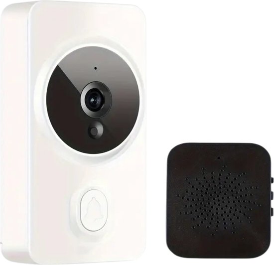 Bovista Video Deurbel - Deurspion Met Camera En Wifi - Videodeurbel - Draadloos - Deurbel (t-ring geluid) - Camera - Buiten - Videoconversatie - Wit van Bovista