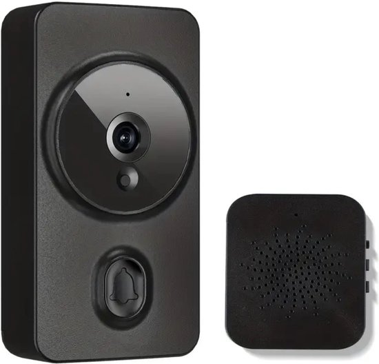 Bovista Video Deurbel - Deurspion Met Camera En Wifi - Videodeurbel - Draadloos - Deurbel (t-ring geluid) - Camera - Buiten - Videoconversatie - Zwart van Bovista