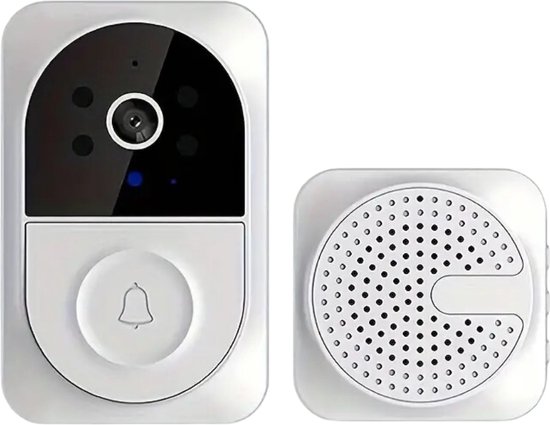 Bovista Video Deurbel - Deurspion Met Camera En Wifi - Videodeurbel - Draadloos - Deurbel (t-ring geluid) - Camera - Buiten - Wit - Bewegingsdetectie van Merkloos