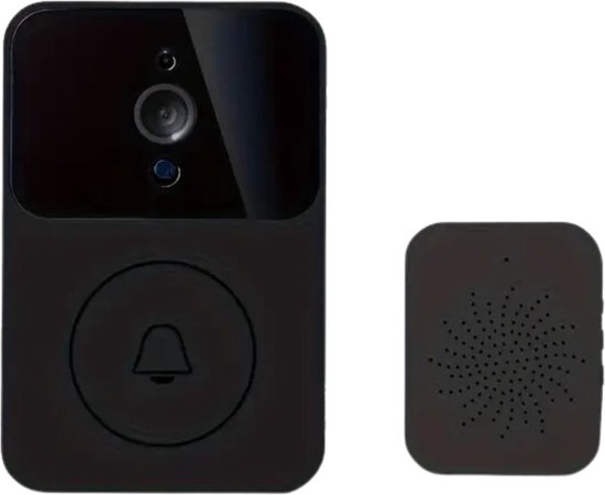 Bovista Video Deurbel - Deurspion Met Camera En Wifi - Videodeurbel - Draadloos - Deurbel (t-ring geluid) - Camera - Buiten - Zwart van Merkloos