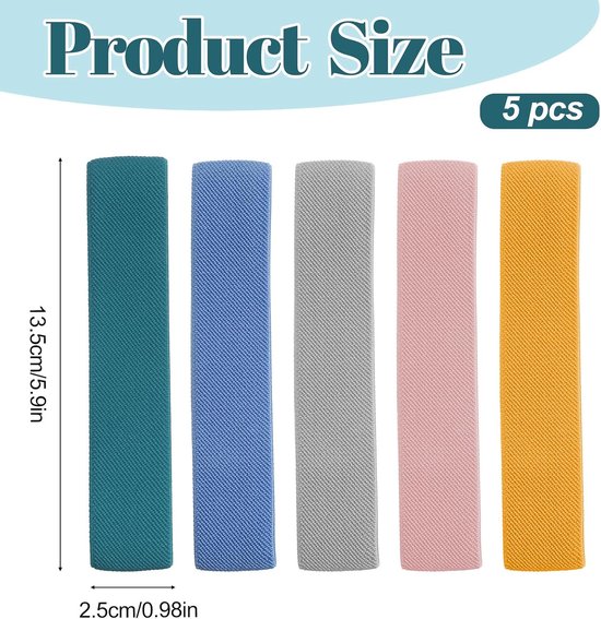 Box Riemen, 5 stuks, lunchbox, band, broodtrommel, bevestigingsriemen, bento box, elastische band, band voor bentoboxen, lunchboxen, elastiek, reserveboxen, accessoires voor school, lunchboxen