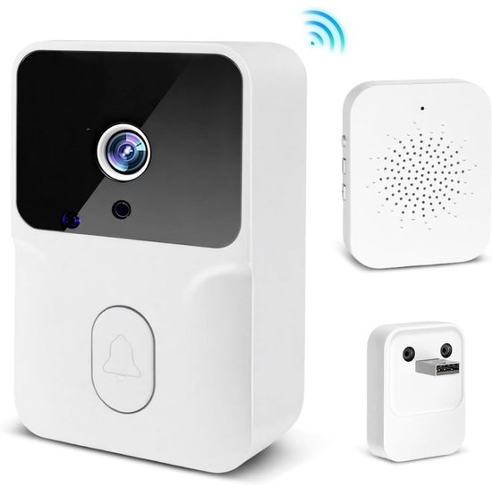 Br@ndless Videodeurbel met Camera - Intercom Systeem - Veiligheid Thuis -Wit