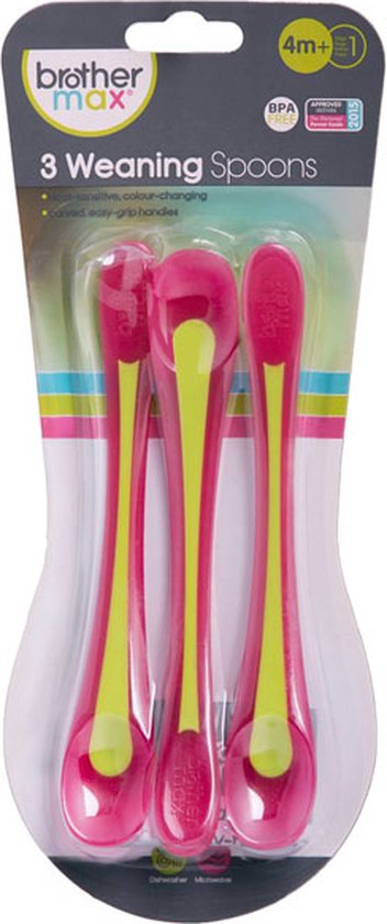Brother max 3 weaning spoons/lepels roos van Brother