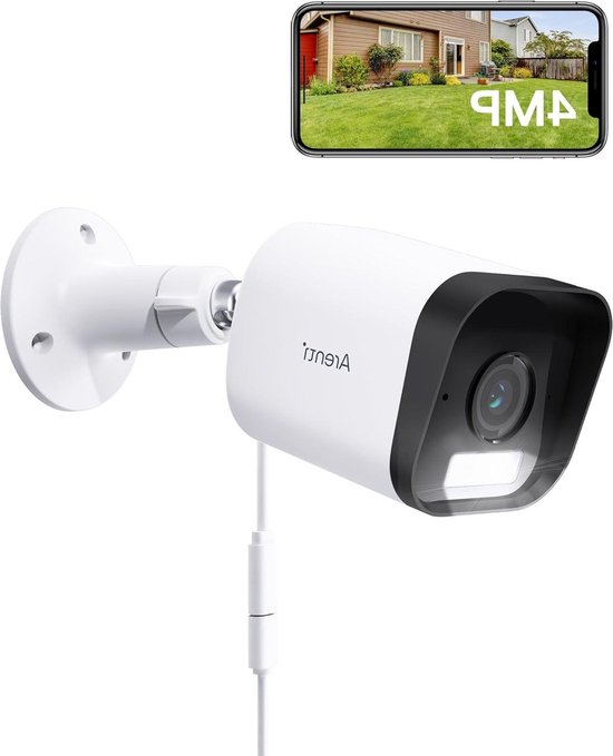 Buiten Camera - Beveiligingscamera Set - Woning Beveiligen - Kleur Nachtzicht - 4MP - Wit