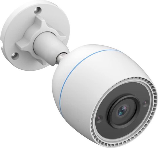 Buiten camera met nachtzicht - beveiligingscamera buiten Waterdicht - Camera Beveiliging met Bewegingsdetectie - Met App - Wit van Easyonderdeel