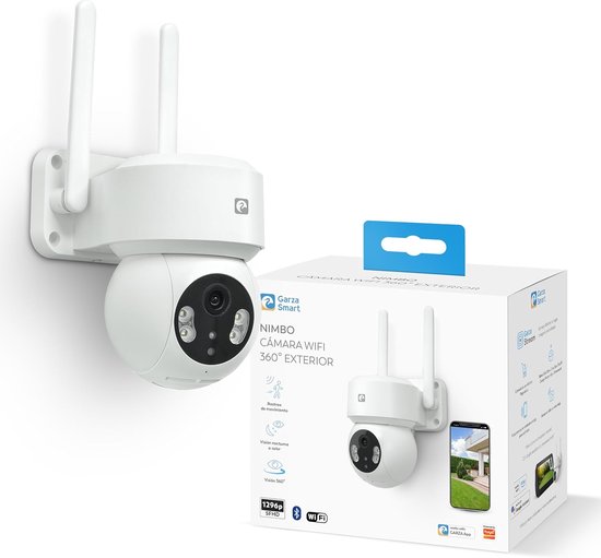 Buiten Camera - WLAN IP Camera - Beveiliging Huis - 360 Graden Zicht - 1296P HD - Wit